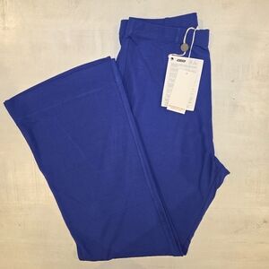 Rossopuro Italy Blue Viscose Pull-On Pants Wide Leg High Rise Sz Large NWT